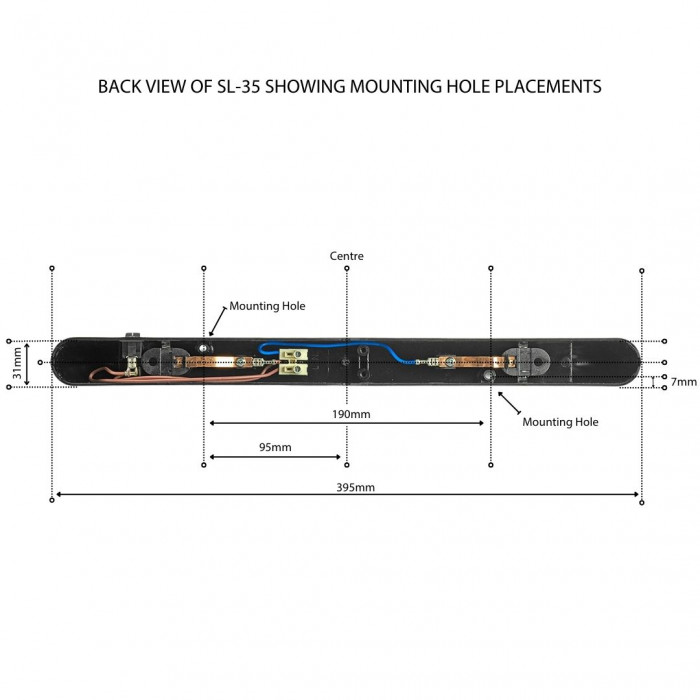 BACK VIEW OF SL 35 SHOWING MOUNTING HOLE PLACEMENTS v2