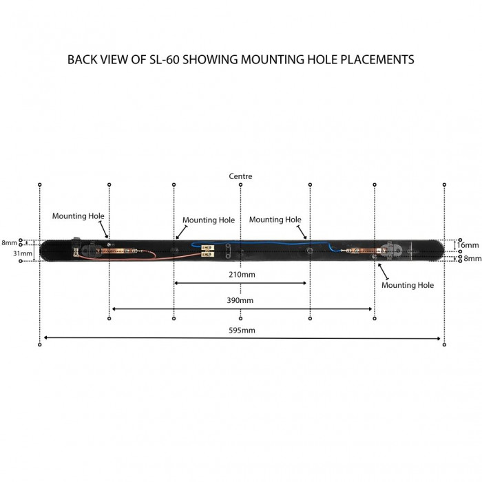 BACK VIEW OF SL 60 SHOWING MOUNTING HOLE PLACEMENTS v2