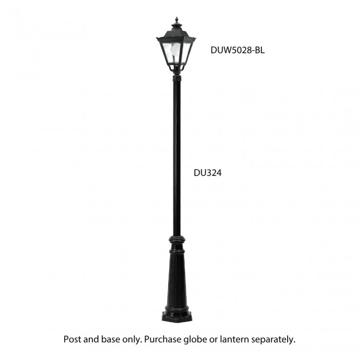 DU 324 Decorative Post with DUW5028 BL lantern Web Rez