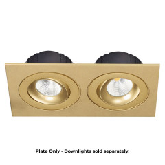Double Plate for Multiform LED Downlights in Gold Web Rez