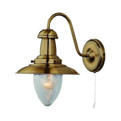 Fisherman Wall Light In Antique Brass