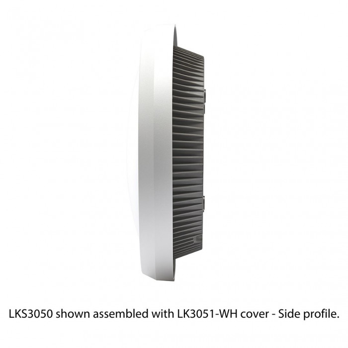 LKS3050 shown assembled with LK3051 WH cover Side profile with text Web Rez