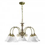 R9355 5P AB Heritage 5 Light Pendant Alabster Shade Web Rez