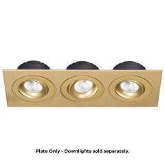 Triple Plate for Multiform LED Downlights in Gold Web Rez