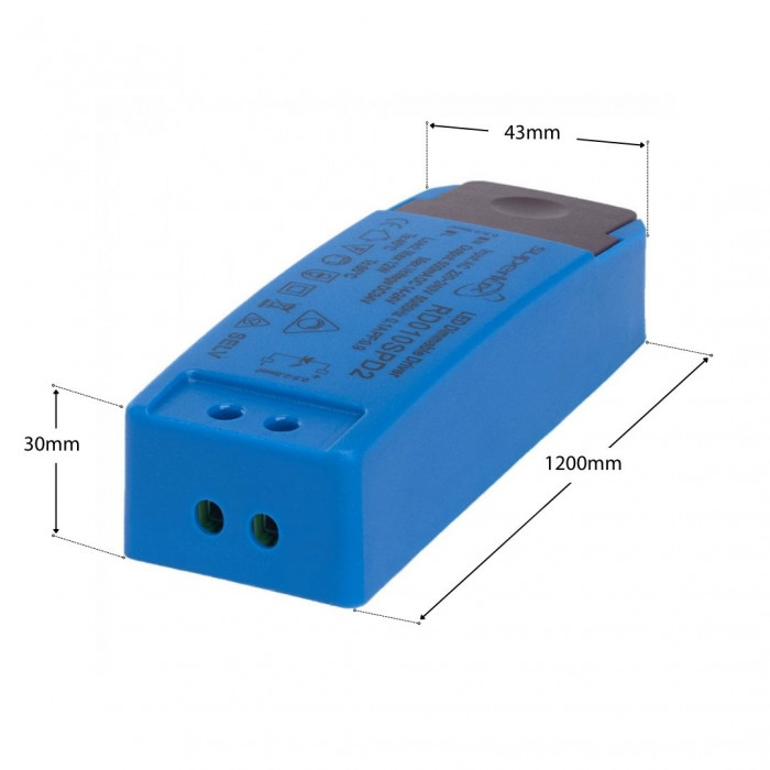 dimension diagram for CLED12500