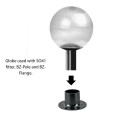globe with pole and wall mount assembly
